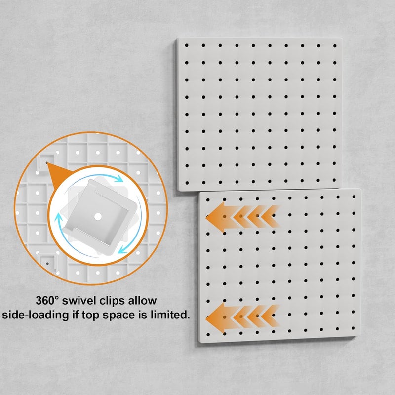 DAIMOT Pegboard Combination Kit - Pegboards and Accessories Modular Hanging for Wall Organizer, Crafts Organization, Ornaments Display, Nursery Storage, Peg Board - Image 5